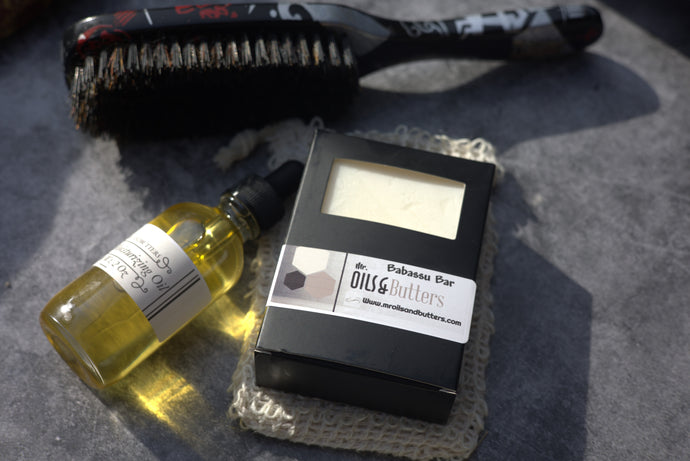 Babassu Shampoo Bar and oil Combo